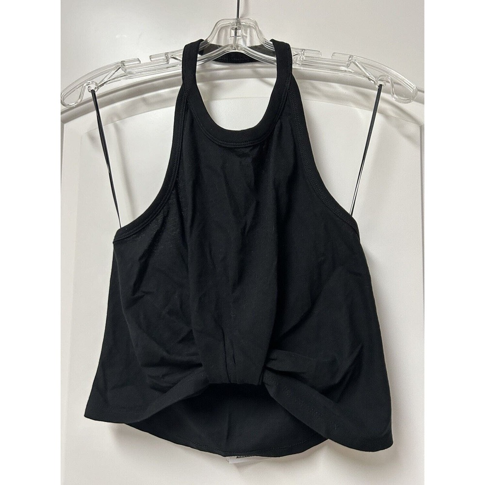 T Alexander Wang Twisted Front Halter Top Black Medium Sexy Soft